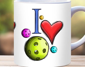 Pickleball mug wrap, 11oz and 15oz mug Template, sports mug wrap, sublimation design, mug wrap template, pickleball lover, pickelball gift