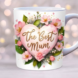Muttertag Becherverpackung, 11 Unze und 15 Unze Bechervorlage, Beste Mutter Becherverpackung, Benutzerdefiniertes Geschenk für Mutter, Geburtstagsmutter Becherverpackung, Bechervorlage, PNG