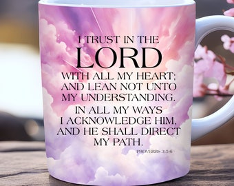 Christian Quotes mug wrap, 11oz and 15oz mug template, Faith Mug Wrap Sublimation Design, Bible Verse Mug Wrap, Christian Mug Wrap