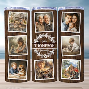 Familienfoto Tumbler Wrap, für 20 oz Skinny Tumble Wrap Fügen Sie Ihren Namen Tumble Wrap, Familiengeschenk Tumbler Wrap, Fotorahmen Tumbler Wrap
