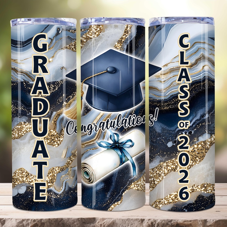 Adesivo para Copo Térmico de Formatura, Adesivo para Copo Térmico da Turma de 2026, Copo Térmico Fino de 590ml PNG, Copo Térmico para Presente de Formatura, Embalagem para Presente de Formatura imagem 4