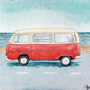 Postkarte: Red Bus
