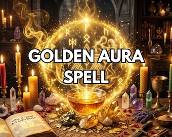 Ultimate Golden Aura Spell, Glamour Attraction Ritual, Irresistible Beauty & Glow Up Magic, Social Magnet Manifestation, Digital PDF Guide