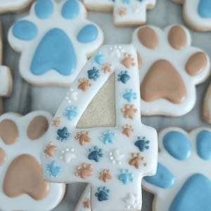 Custom Bluey inspired sugar cookies, one dozen