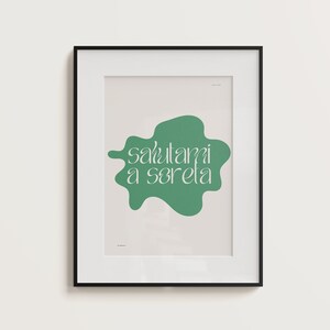 salutami a soreta | italian saying | italian poster | print | italy | digital download | wall art | home decor | minimalist | italian print