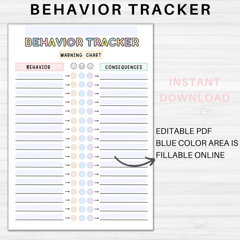 Behavior Reward Chart for Kids | Good Behavior Tracking | Children ...