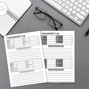 Teacher Communication Log Printable Teacher Log Communication Tracker Parents Log Teacher ...
