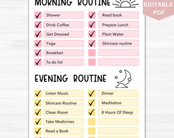 Kids Selfcare Routine Editable | Selfcare Journal | Skincare Planner | Selfcare Checklist | Chore Chart for Kids | Kids Responsibility 3