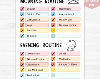 Kids Selfcare Routine Editable | Selfcare Journal | Skincare Planner | Selfcare Checklist | Chore Chart for Kids | Kids Responsibility 1