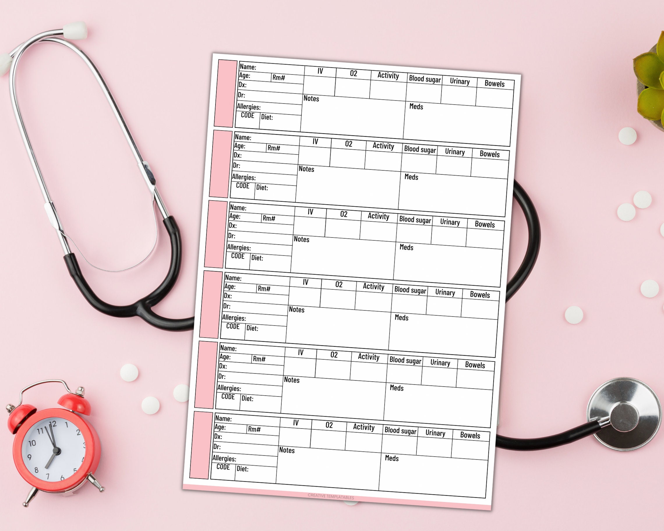 Nursing Report Sheet Printable - Il Fullxfull.5940808927 Cpt2 