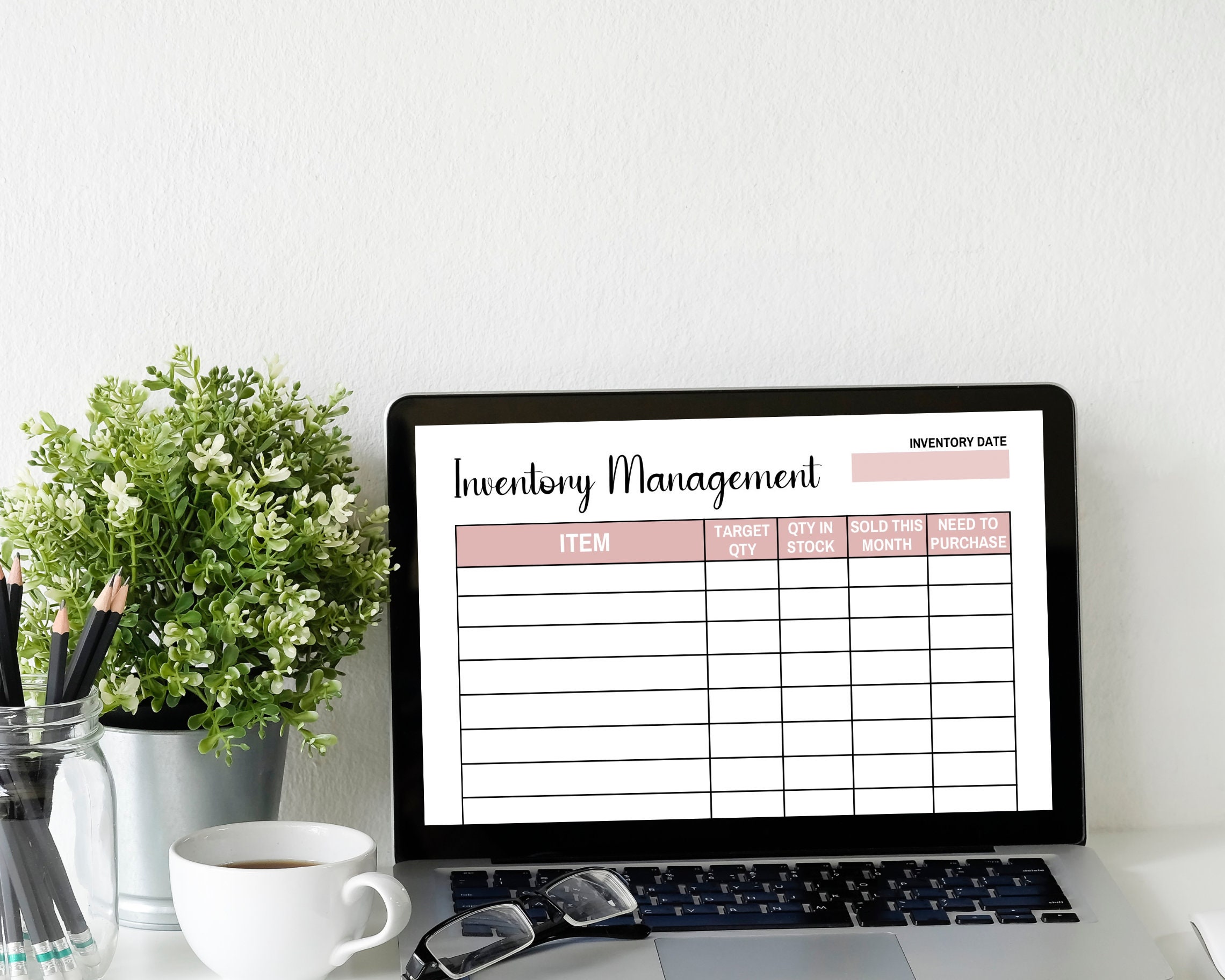 Inventory Management Planner Editable Inventory Tracker Stock Tracker ...