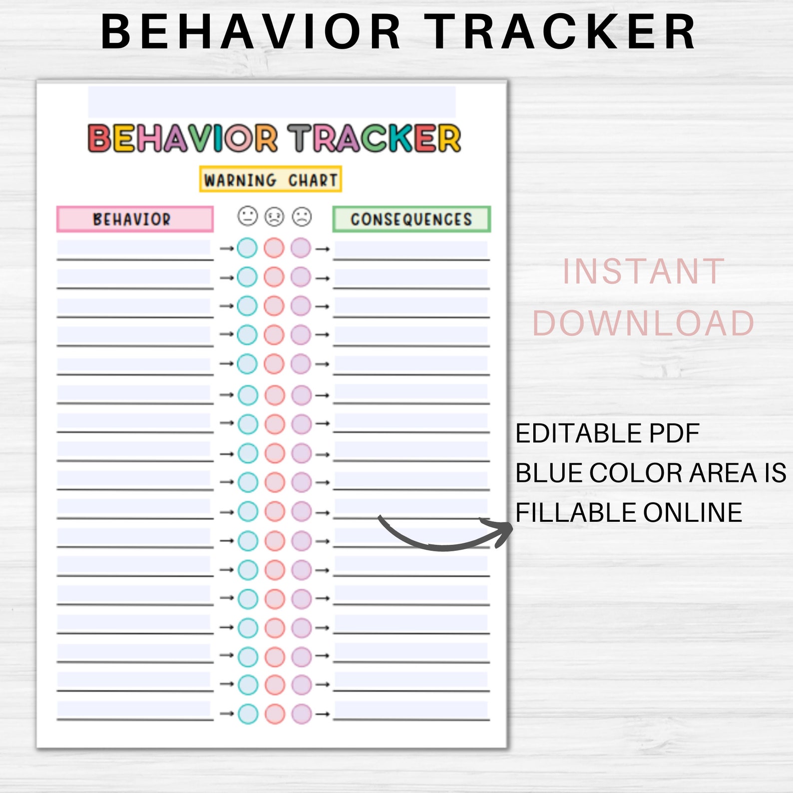 Behavior Reward Chart for Kids | Good Behavior Tracking | Children ...