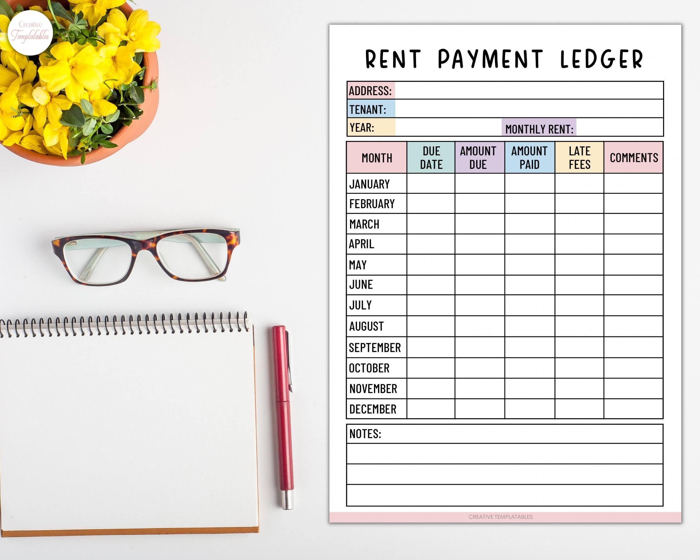 Rent Payment Ledger Template Printable - Il Fullxfull.5851975315 5jh2