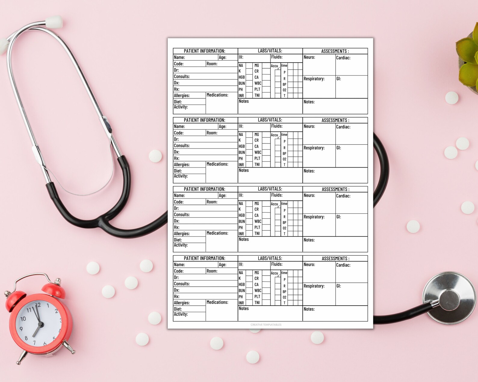 Nursing Report Sheet Printable Nursing Report Sheet Nurse Report Med