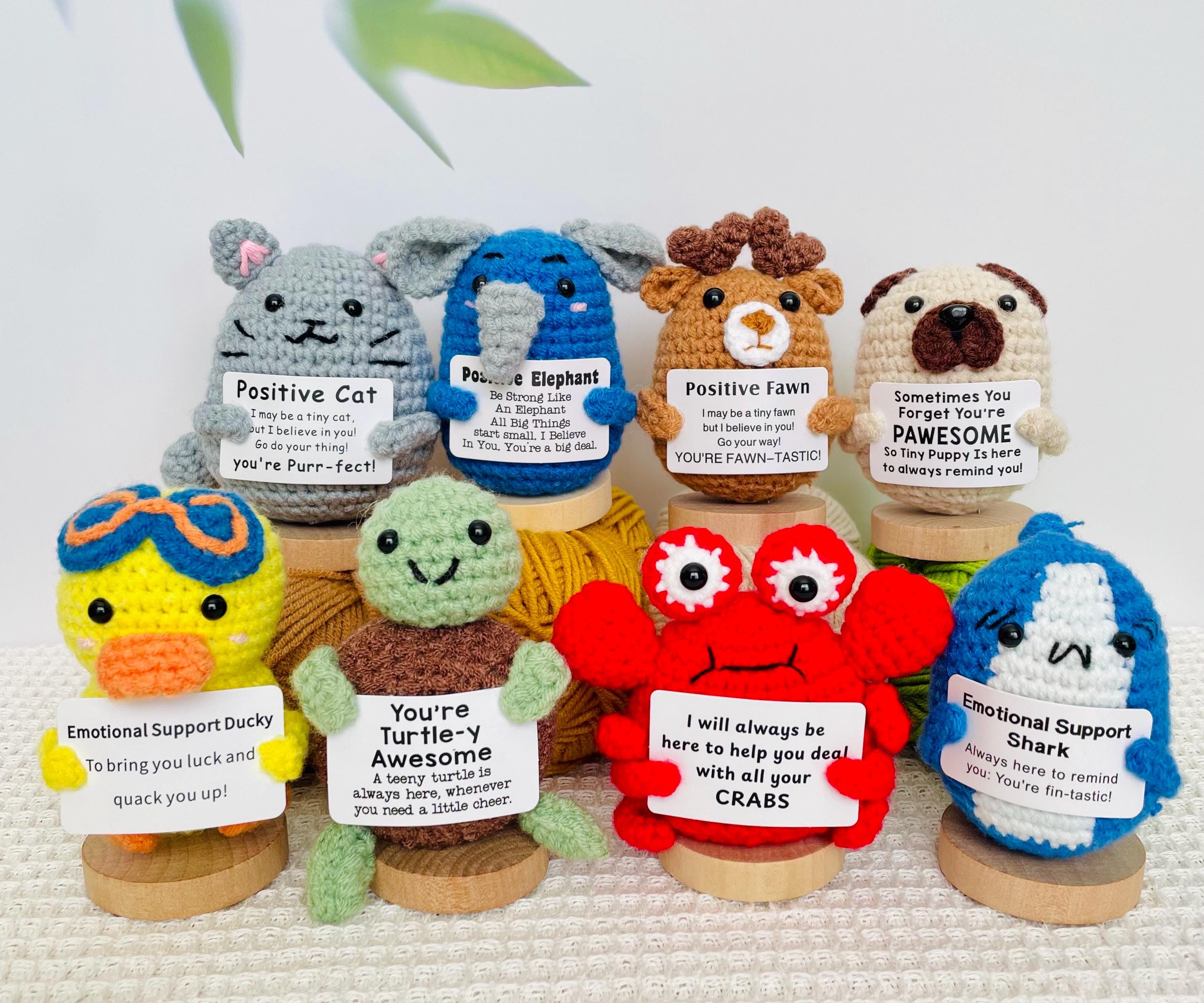 Handmade Crochet Emotional Support Animals, Positive Affirmations
