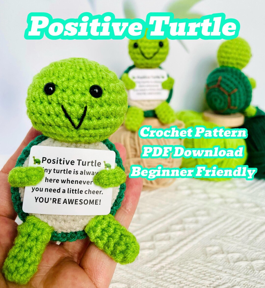 No-sew Crochet Turtle Pattern - Easy Beginner Friendly PDF Small ...