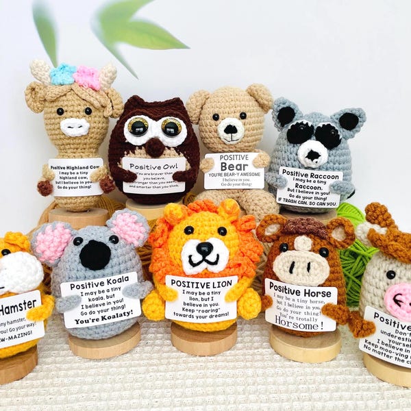 Crochet Emotional Support Animal: Sloth, Turtle, Duck, Shark Desk Buddies