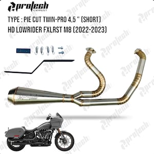 Exhaust custom 2-1 cut pie Harley-Davidson low rider ST FXLRST