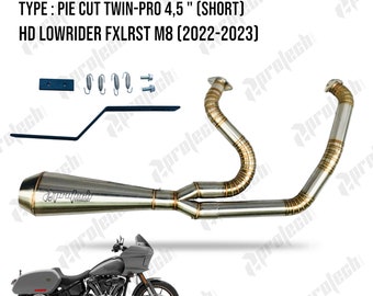Exhaust custom 2-1 cut pie Harley-Davidson low rider ST FXLRST