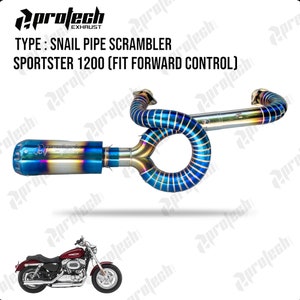 Exhaust custom cut pie Harley-Davidson SPORTSTER 2-1 handmade