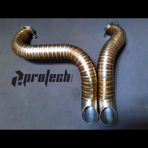 Laf pipe Exhaust custom cut pie Harley-Davidson Sportster 2-1 handmade