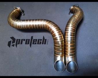 Laf pipe Exhaust custom cut pie Harley-Davidson Sportster 2-1 handmade