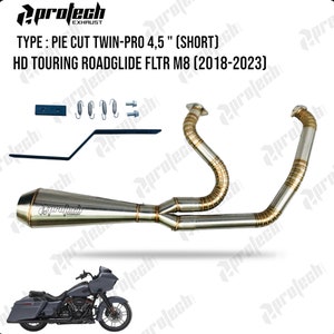 Scarico personalizzato 2-1 taglio torta Harley-Davidson TOURING M8 road glide