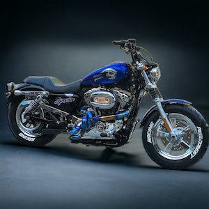 Exhaust custom cut pie Harley-Davidson Sportster twisted handmade