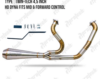 Exhaust custom cut pie Harley-Davidson Dyna 2-1 handmade