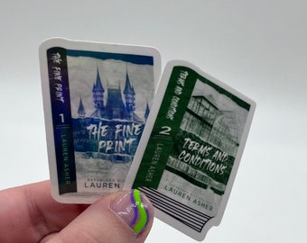 The Fine Print sticker | Terms and Conditions| Lauren Asher | custom book sticker