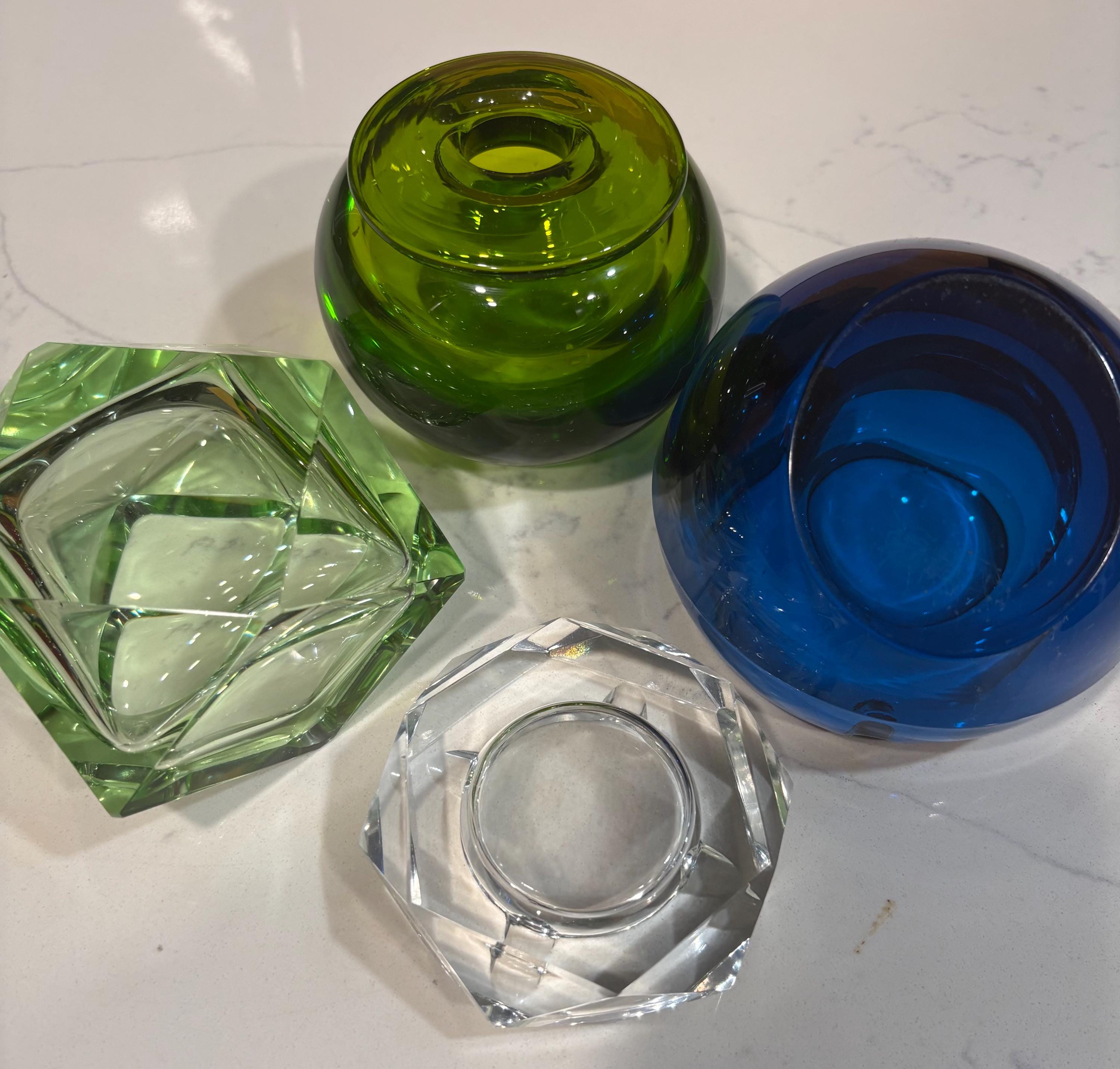 Viking Glass Set of 3 Ashtrays - Etsy