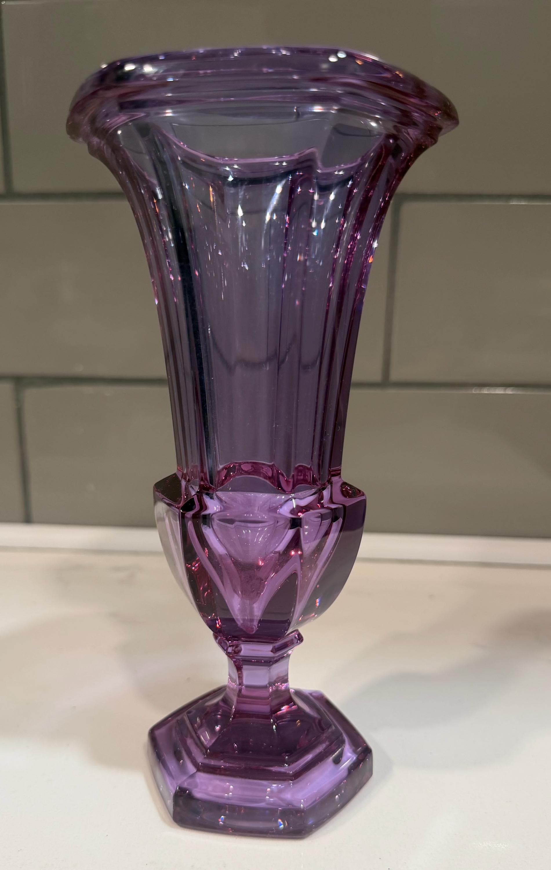 Moser Amber Vase - Etsy