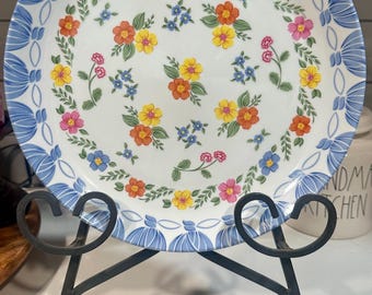Sigma Taste Setter ‘Field Flowers’ Large Porcelain Plate-Gail Levites, Made in Japan