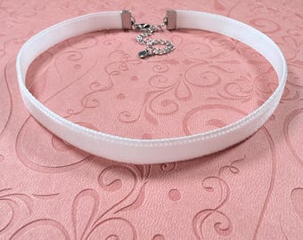 Light Pink Velvet Choker Necklace – Swiss Velvet, Stainless Steel, Adjustable, Hypoallergenic & Tarnish-Resistant, Handmade Gift for Her