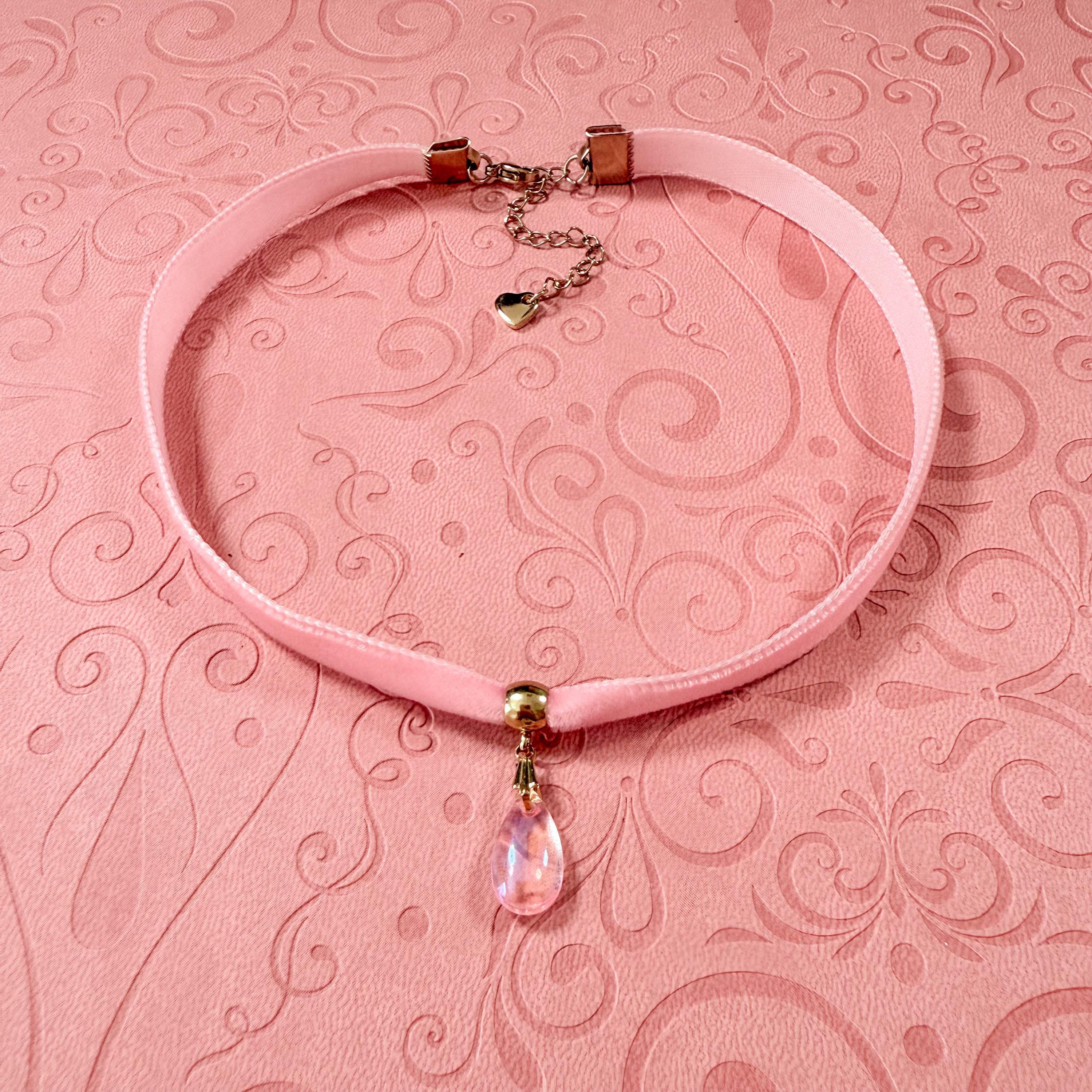 Chic Crystals Handmade Velvet Choker Necklace – Adjustable Bohemian Style Jewelry - View #9