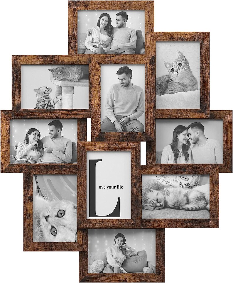 Rustic Wood Collage Picture Frame Photo Collage Frame Large Collage