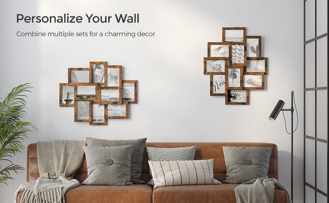 Rustic Wood Collage Picture Frame Photo Collage Frame Large Collage