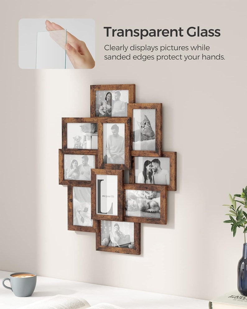 Rustic Wood Collage Picture Frame Photo Collage Frame Large Collage