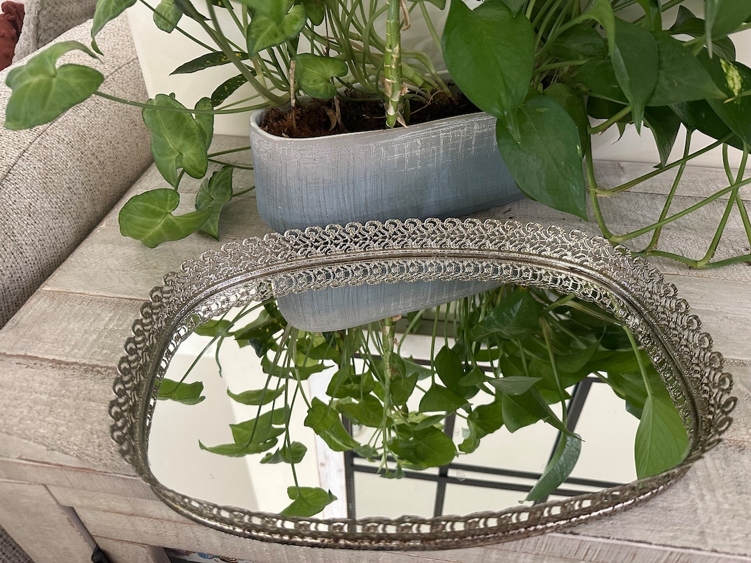 Vintage Victorian Mirrored Tray Vanity Antique Etsy