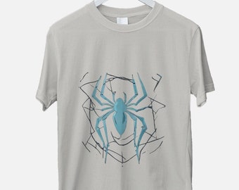 Spider Graphic Shirt, Unisex Jersey, Spider Short Sleeve Tee, Mens and Womens Fun Fitness Tshirt, Gym Lifting Apparel