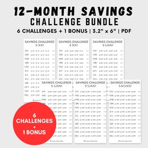 A6 Savings Challenge, Printable Weekly Saving, A6 Cash Tracker, 300 500 1000 3000 5000 10000 Monthly Savings, A6 Savings Challenge Bundle