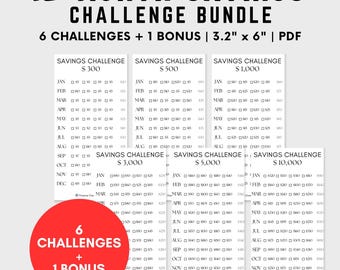 A6 Savings Challenge Printable: Weekly Cash Tracker Bundle (PDF Download)