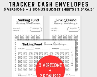 Sinking Funds Tracker, A6 Budget Tracker, A6 Cash Fund Tracker, DIY Cash Envelopes, Envelope System, Money Fund Tracker, Emergency Fund, PDF