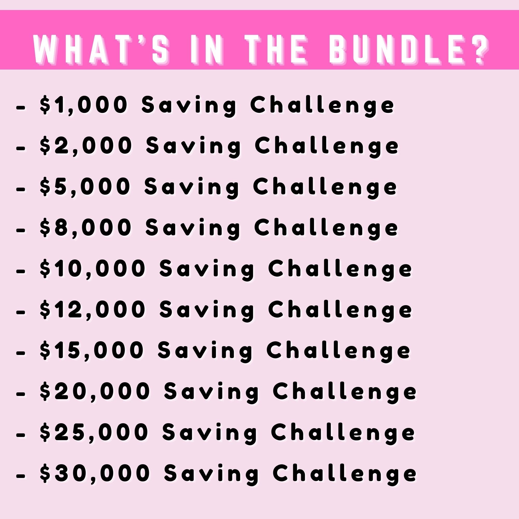 Bi-weekly Savings Challenge Printable Bundle, Money Saving Challenge ...