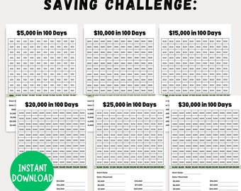 まる　100Days Saving Challenge Box　ハートクマ Free $5,000 Money Savings Challenge in 26 Weeks - M089 – mrsneat