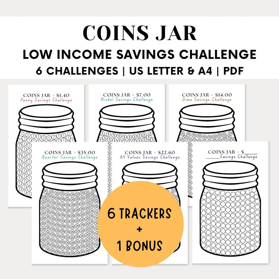 Printable Coin Savings Challenge: Kids Budget Binder (digital Download ...