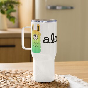 Alongside Travel mug with a handle