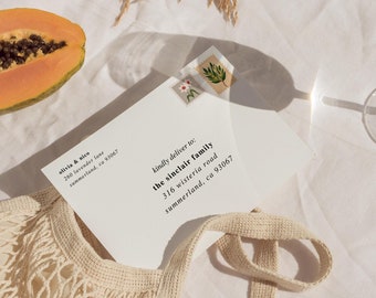 W05 - Modern Wedding Addressed Envelopes - Vintage Inspired Classic Fun French Whimsical Minimalist Aesthetic - Digital Download - Printable