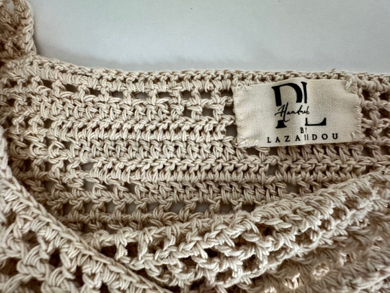 Beige Crochet Bolero Handmade zdjęcie 6