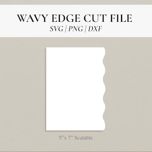 Wavy Cut File Digital Download | Wavy SVG | Wavy PNG| DXF | Editable Svg Template | Diy Wedding Stationery  | Cricut Cut Files | Canva